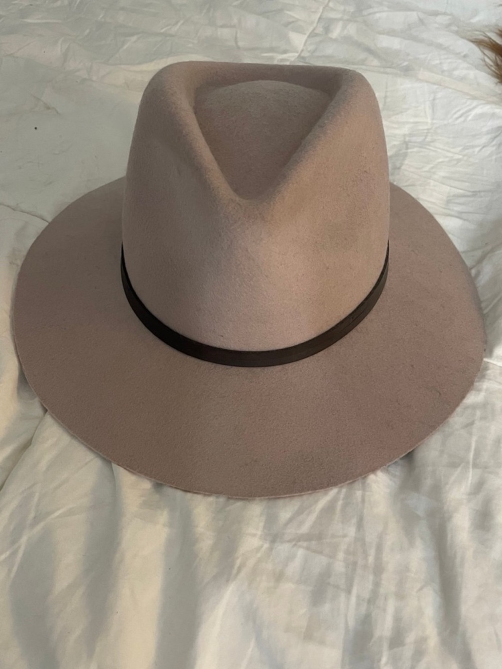 Wide Brim Felt Fedora Hat